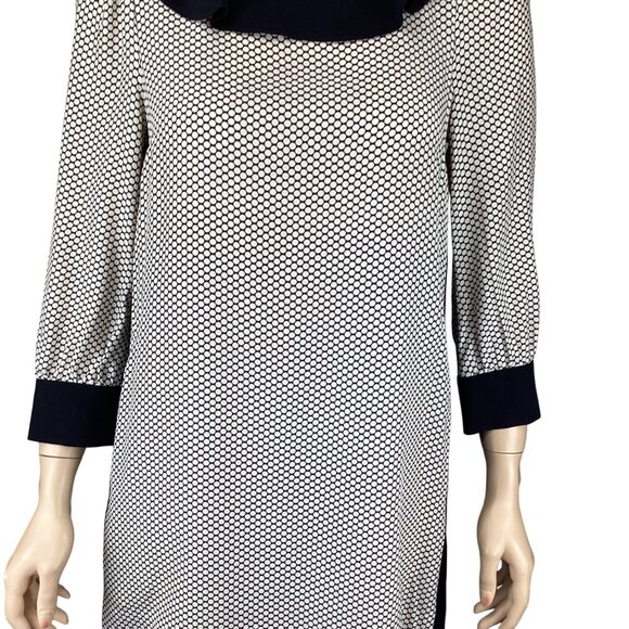 Marc By Marc Jacobs Womens Silk Shift Dress Size 2 Black & White Polka Dots - Picture 3 of 10